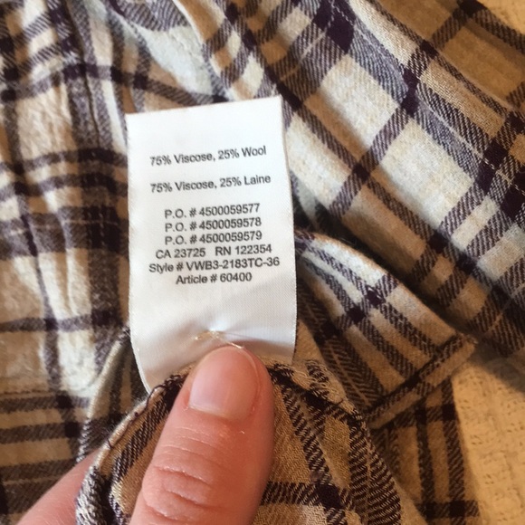 Aritzia Golden by TNA Plaid button up shirt - Picture 6 of 6